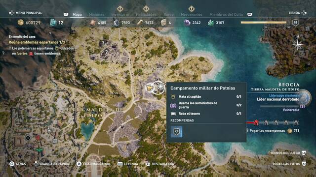 Assassin's Creed Odyssey - Tierra maldita de Edipo - Campamento militar de Potnias