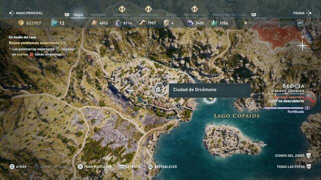 Assassin's Creed Odyssey - Lago Copaide - Ciudad de Orc¢meno