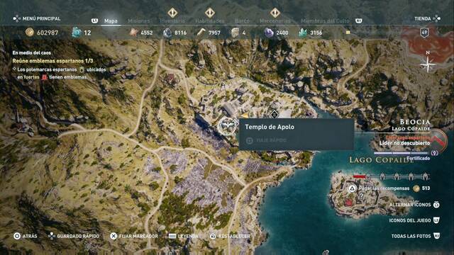 Assassin's Creed Odyssey - Lago Copaide - Templo de Apolo