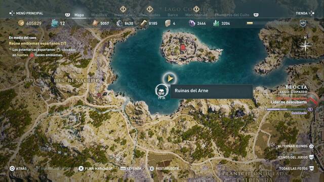 Assassin's Creed Odyssey - Lago Copaide - Ruinas del Arne