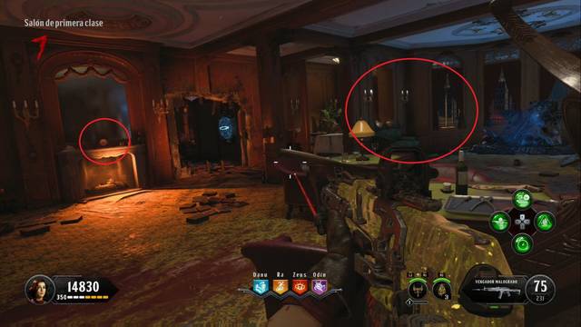 Call of Duty Black Ops 4 Zombies - Puzzle de los relojes - Sal¢n de primera clase