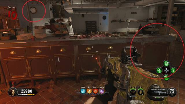 Call of Duty Black Ops 4 Zombies - Puzzle de los relojes - Cocina