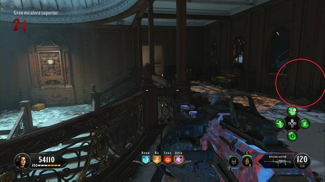 Call of Duty Black Ops 4 Zombies - Puzzle de los enchufes - Gran escalera superior