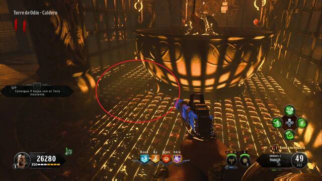 Call of Duty Black Ops 4 Zombies - Cabeza de la estatua - Torre de Od¡n Caldero