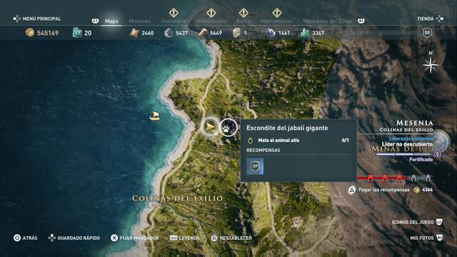 Assassin's Creed Odyssey - Colinas del exilio - Escondite del jabal¡ gigante