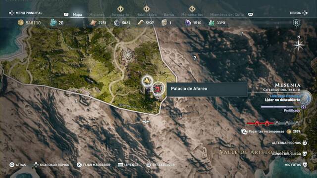 Assassin's Creed Odyssey - Colinas del exilio - Palacio de Afareo