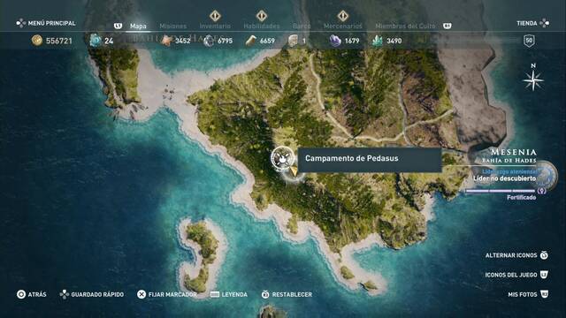 Assassin's Creed Odyssey - Bahía de Hades - Campamento de Pedasus