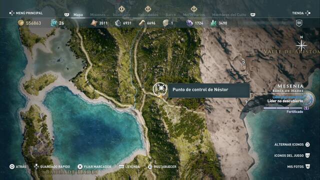 Assassin's Creed Odyssey - Bahía de Hades - Punto de control de N‚stor