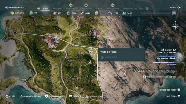 Assassin's Creed Odyssey - Bahía de Hades - Vista de Pilos