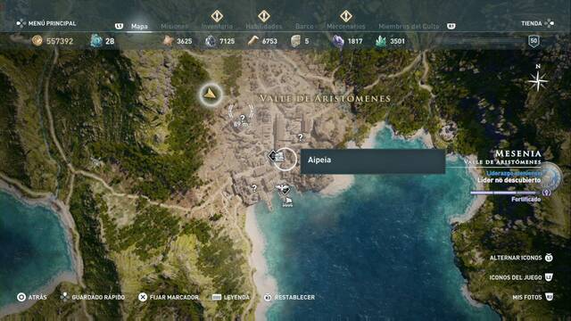 Assassin's Creed Odyssey - Valle de Aristómenes - Aipeia