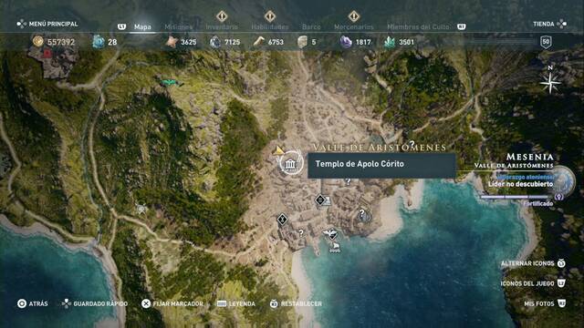 Assassin's Creed Odyssey - Valle de Aristómenes - Templo de Apolo C¢rito