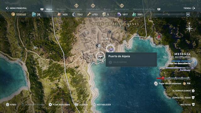 Assassin's Creed Odyssey - Valle de Aristómenes - Puerto de Alpeia