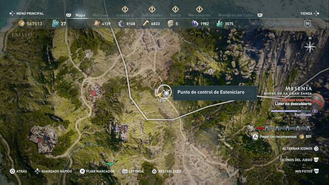 Assassin's Creed Odyssey - Minas de la gran zanja - Punto de control de Esten¡claro