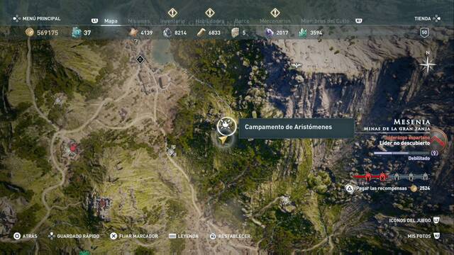 Assassin's Creed Odyssey - Minas de la gran zanja - Campamento de Arist¢menes