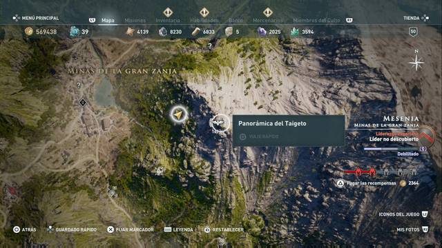 Assassin's Creed Odyssey - Minas de la gran zanja - Panor mica del Taigeto