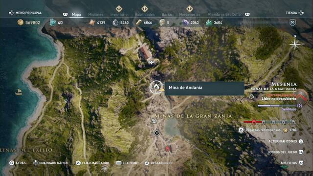 Assassin's Creed Odyssey - Minas de la gran zanja - Mina de Andania