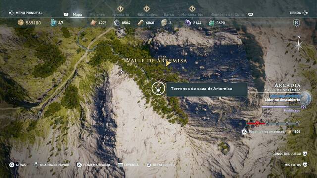 Assassin's Creed Odyssey - Valle de Artemisa - Terrenos de caza de Artemisa