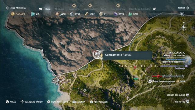 Assassin's Creed Odyssey - Bosque de Sorn - Campamento fluvial