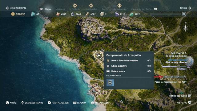 Assassin's Creed Odyssey - Bosque de Sorn - Campamento de Arraquin