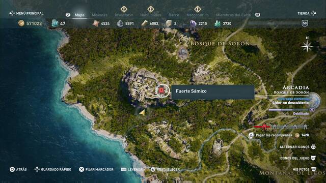 Assassin's Creed Odyssey - Bosque de Sorn - Fuerte Smico
