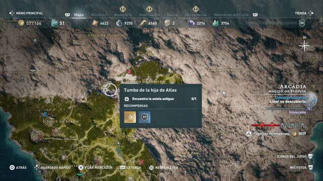 Assassin's Creed Odyssey - Macizo de Psfide - Tumba de la hija de Atlas
