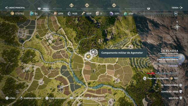 Assassin's Creed Odyssey - Campos dorados - Campamento militar de Agemetor