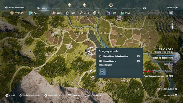 Assassin's Creed Odyssey - Campos dorados - Granja quemada