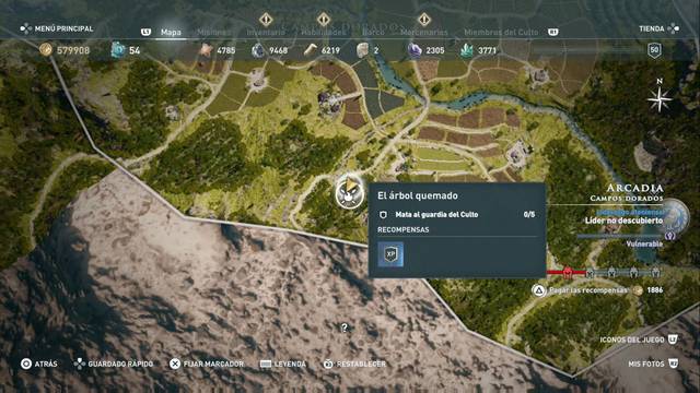 Assassin's Creed Odyssey - Campos dorados - El rbol quemado