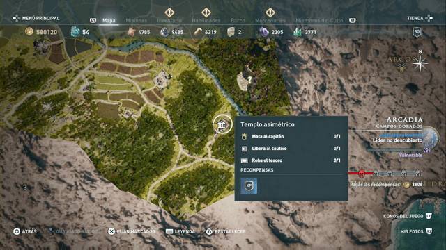 Assassin's Creed Odyssey - Campos dorados - Templo asimtrico