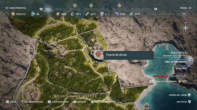 Assassin's Creed Odyssey - Bosque del Matute - Fuerte de Arcas