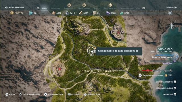 Assassin's Creed Odyssey - Bosque del Matute - Campamento de caza abandonado