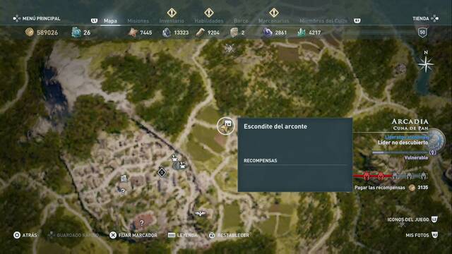 Assassin's Creed Odyssey - Cuna de Pan - Escondite del arconte