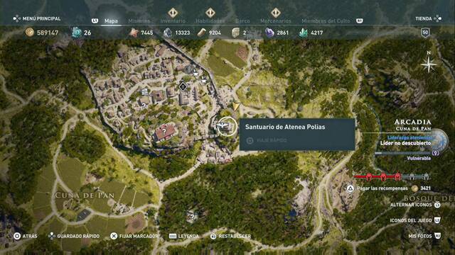 Assassin's Creed Odyssey - Cuna de Pan - Santuario de Atenea Polias