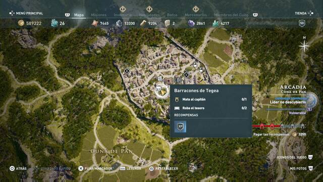 Assassin's Creed Odyssey - Cuna de Pan - Barracones de Tegea