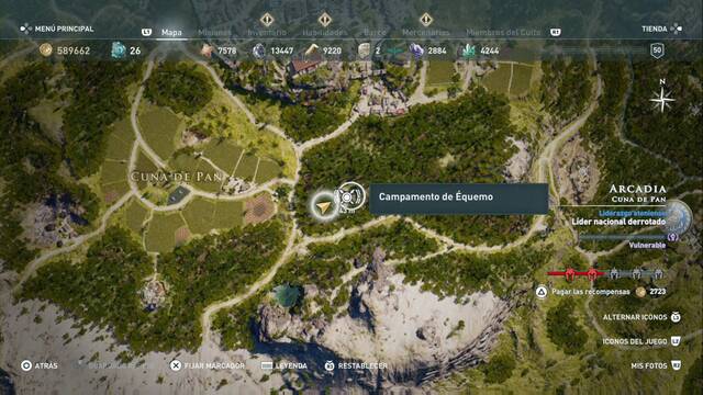 Assassin's Creed Odyssey - Cuna de Pan - Campamento de quemo