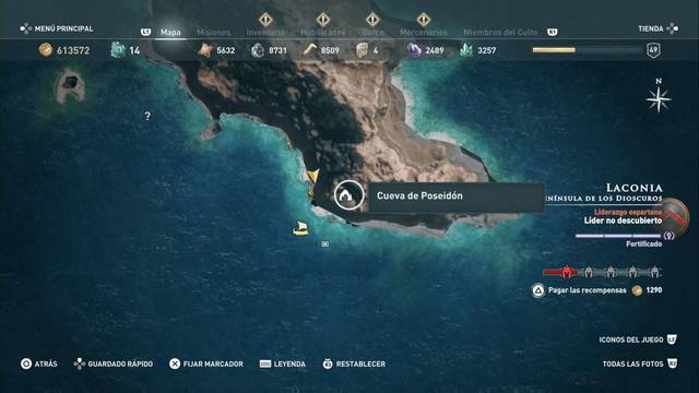 Assassin's Creed Odyssey - Península de los Dioscuros - Cueva de Poseid¢n