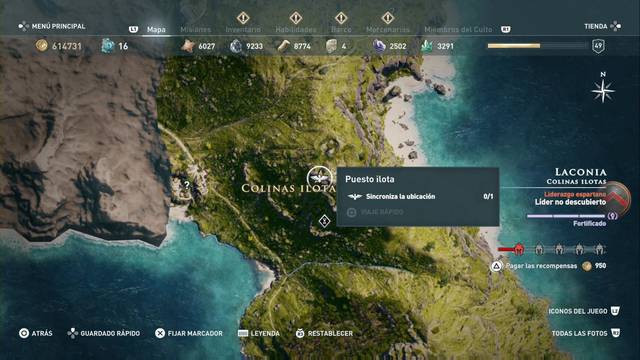Assassin's Creed Odyssey - Colinas Ilotas - Puesto Ilota