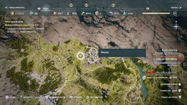 Assassin's Creed Odyssey - Bosque de Eurotas - Mesoa