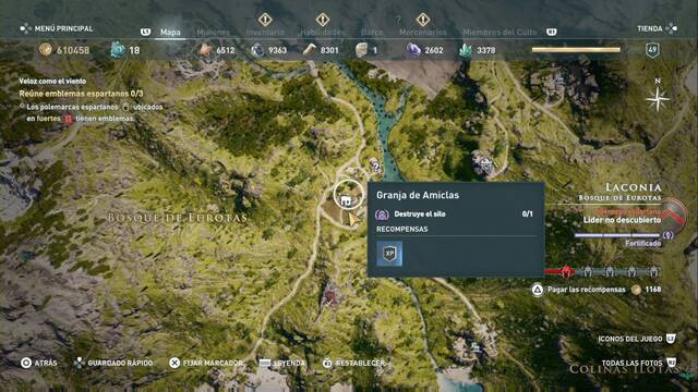 Assassin's Creed Odyssey - Bosque de Eurotas - Granja de Amiclas