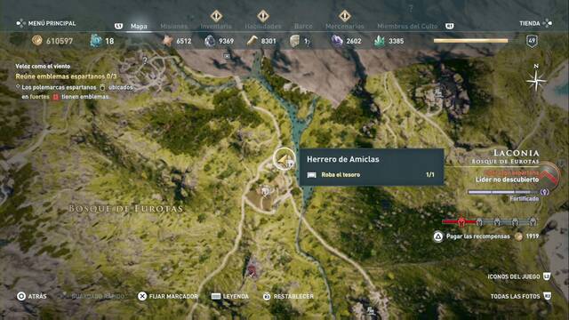 Assassin's Creed Odyssey - Bosque de Eurotas - Herrero de Amiclas