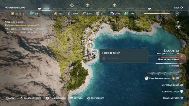 Assassin's Creed Odyssey - Bosque de Eurotas - Torre de Giti¢n