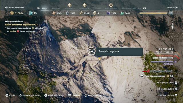 Assassin's Creed Odyssey - Monte Taigeto - Paso de Laganda