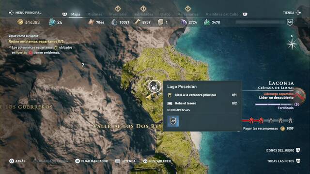 Assassin's Creed Odyssey - Ciénaga de Limnai - Lago Poseid¢n