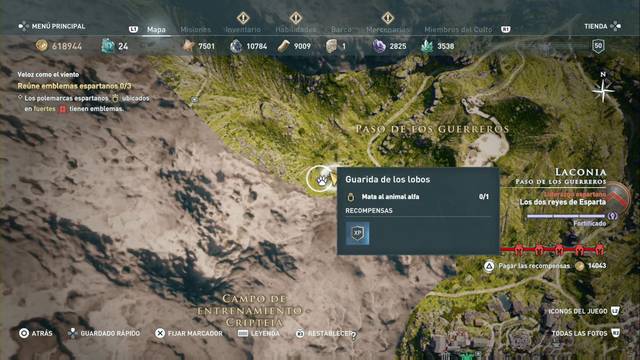 Assassin's Creed Odyssey - Paso de los guerreros - Guarida de los lobos