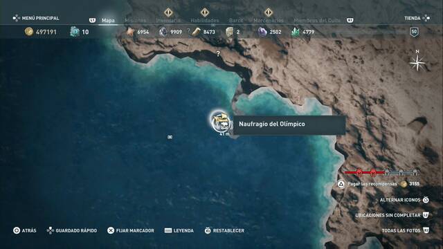 Assassin's Creed Odyssey - Cabo de Araxos - Naufragio del Olmpico