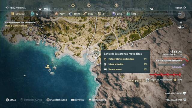 Assassin's Creed Odyssey - Reino de Plope - Baha de las arenas movedizas