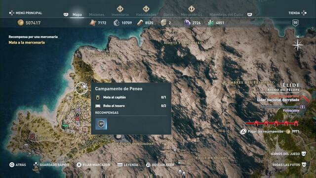 Assassin's Creed Odyssey - Reino de Plope - Campamento de Peneo