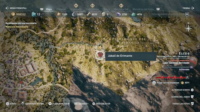 Assassin's Creed Odyssey - Piedemonte del Erimanto - Jabal de Erimanto