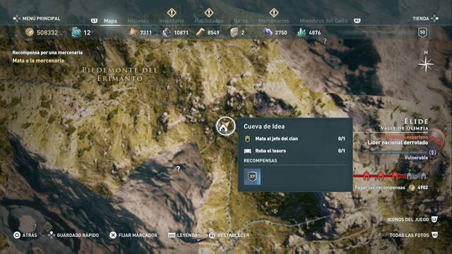 Assassin's Creed Odyssey - Valle de Olimpia - Cueva de Idea