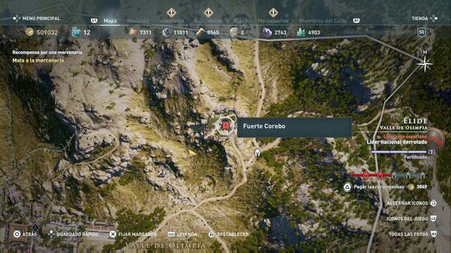 Assassin's Creed Odyssey - Valle de Olimpia - Fuerte Corebo